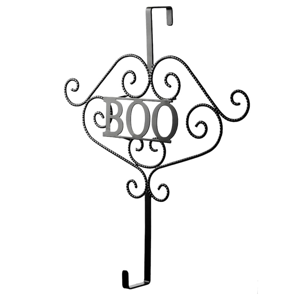 National Tree Company Halloween "Boo" Wreath Hanger, 17 Inches - 17 in