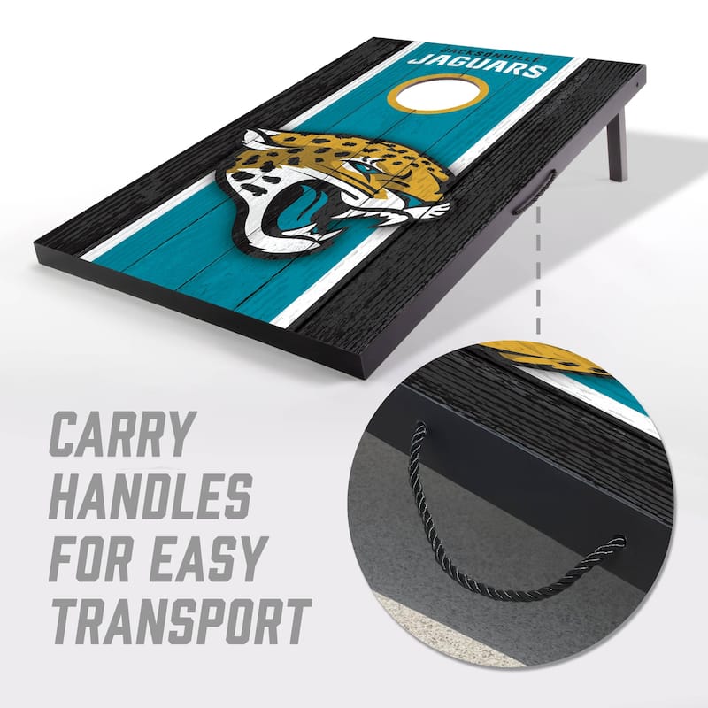 Jacksonville Jaguars NFL Compact 2x3 Tailgate Cornhole Board Set