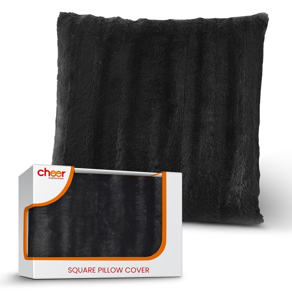 Cheer Collection FauxFur Throw Pillow Cover