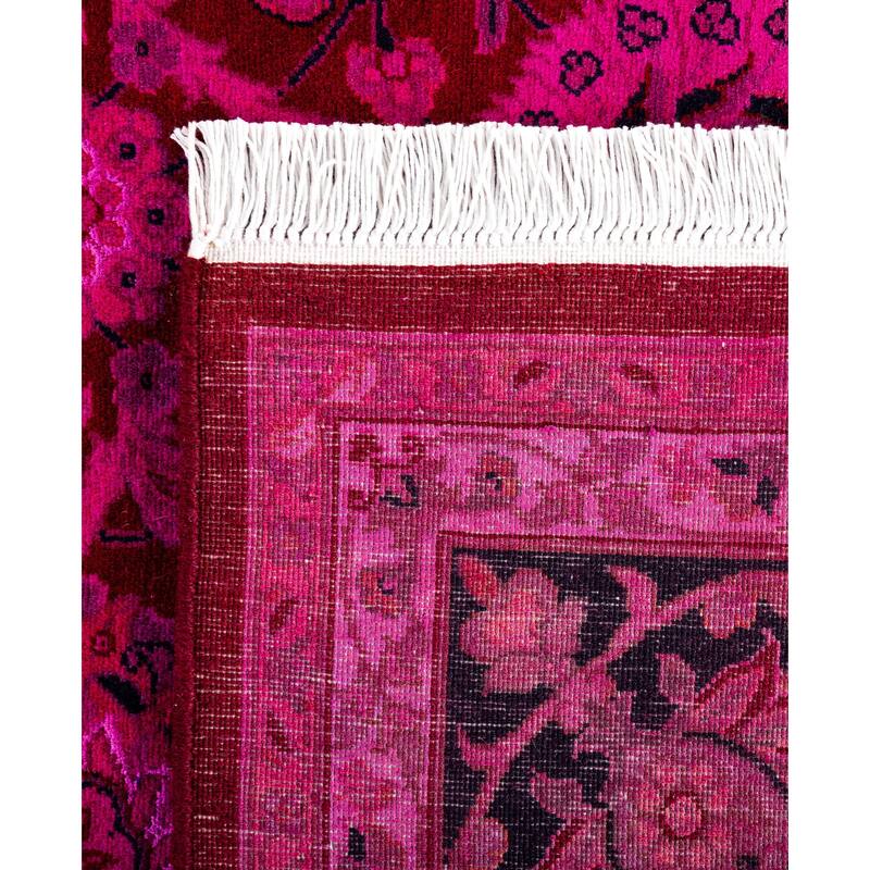 Overdyed One-of-a-Kind Hand-Knotted Area Rug - Pink - 6' 3" x 11' 8"