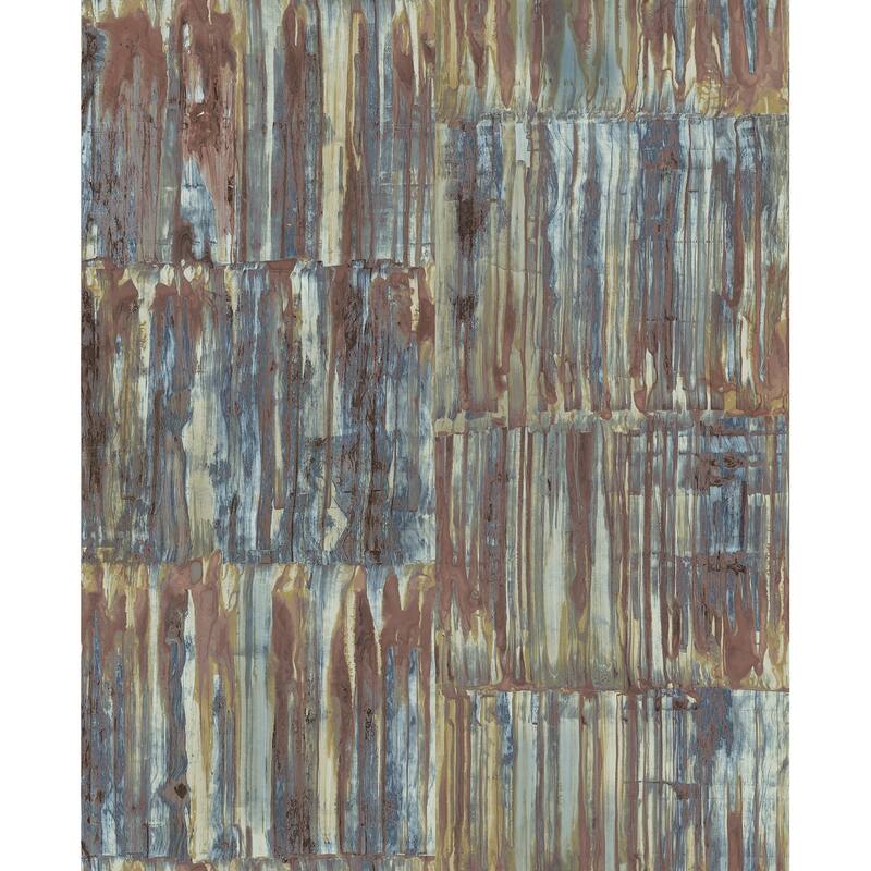 A-Street Prints Chavez Multicolor Faux Metal Panels Wallpaper