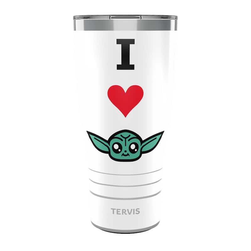 Tervis Traveler Star Wars Mandalorian I Heart Grogu Triple Walled Insulated Travel Tumbler, Stainless Steel - 30oz