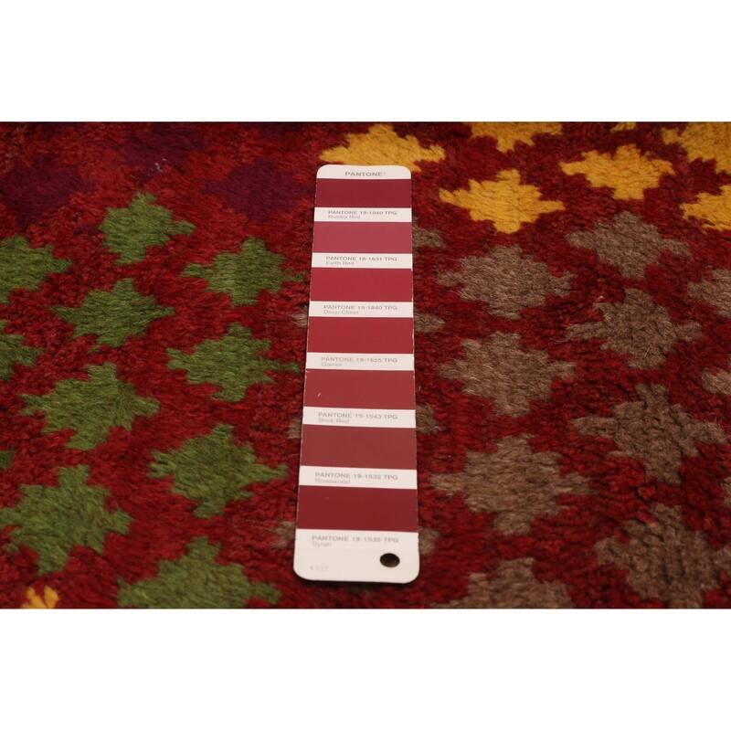 ECARPETGALLERY Hand-knotted Akhjah Red Wool Rug - 6'10 x 9'2