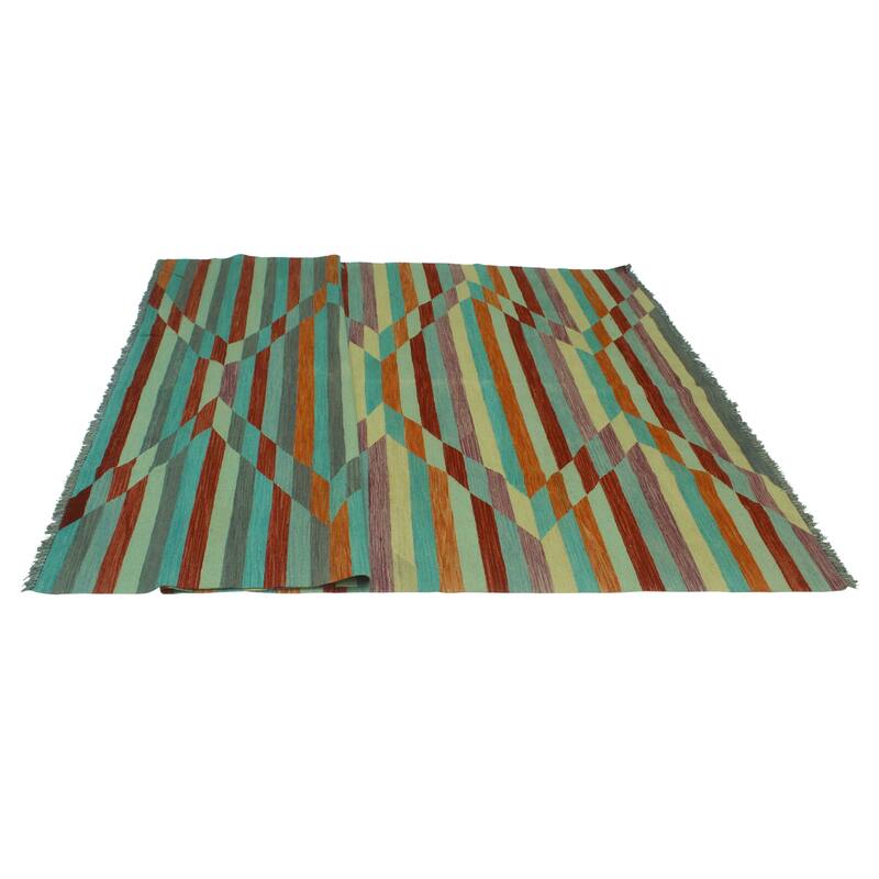 Winchester Flatweave Reza Burgundy/Purple Rug - 6'6" x 9'10"