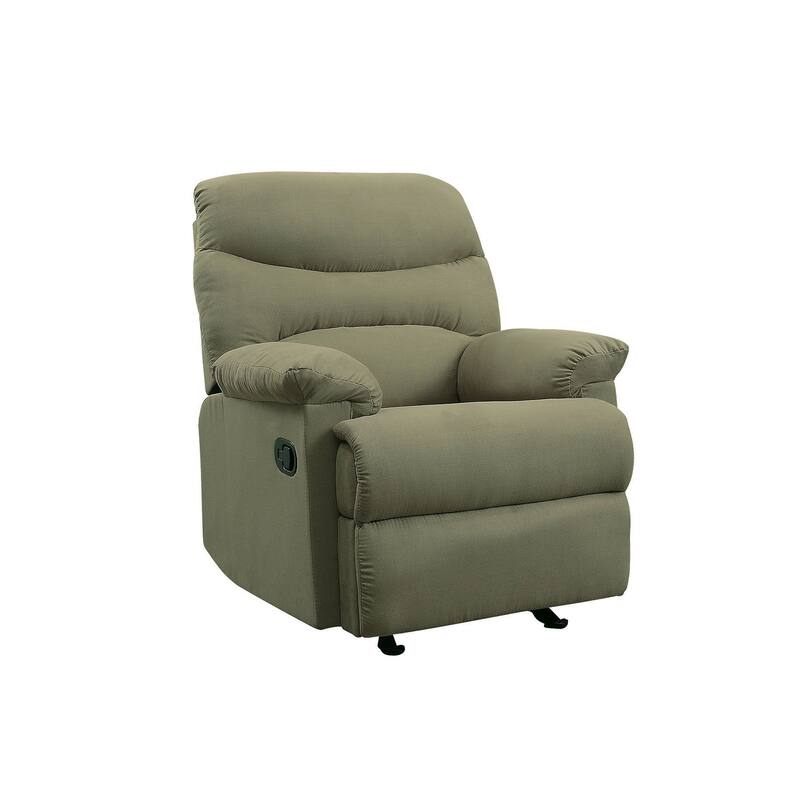 Modern Recliner in Sage Microfiber