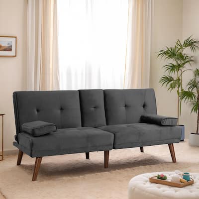 Futzca 60" Small Loveseat, 3 in 1 Cute Convertible Sofa Bed