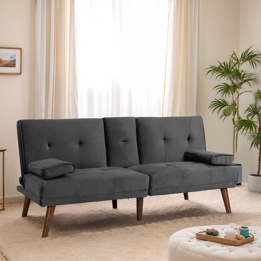 Futzca 60" Small Loveseat, 3 in 1 Cute Convertible Sofa Bed