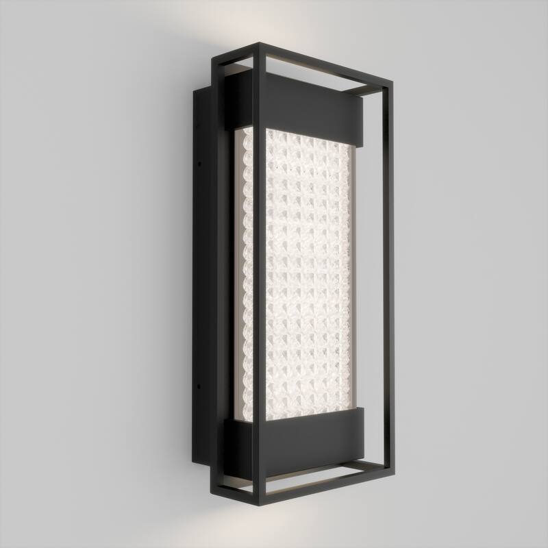 Artika Glam Crystal Bead Diffuser Outdoor Wall Light, Matt Black