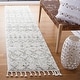 preview thumbnail 49 of 117, SAFAVIEH Berber Fringe Shag Leatha Trellis Rug 2'2" x 8' Runner - Ivory/Sage - Runner
