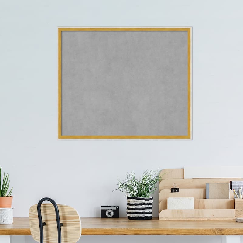 Amanti Art Paige White Gold Framed Magnetic Board
