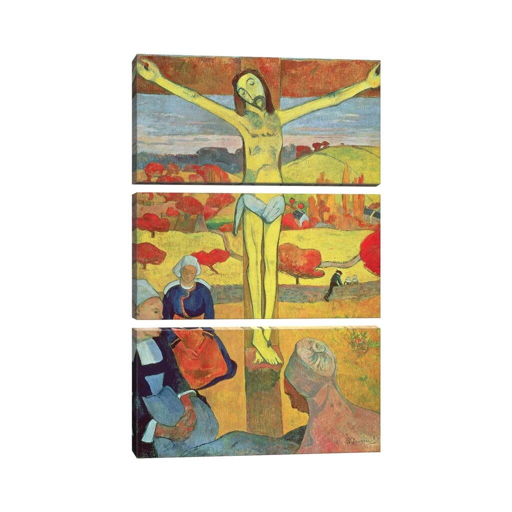 iCanvas "Yellow Christ, 1889" by Paul Gauguin 3-Piece Canvas Wall Art Set