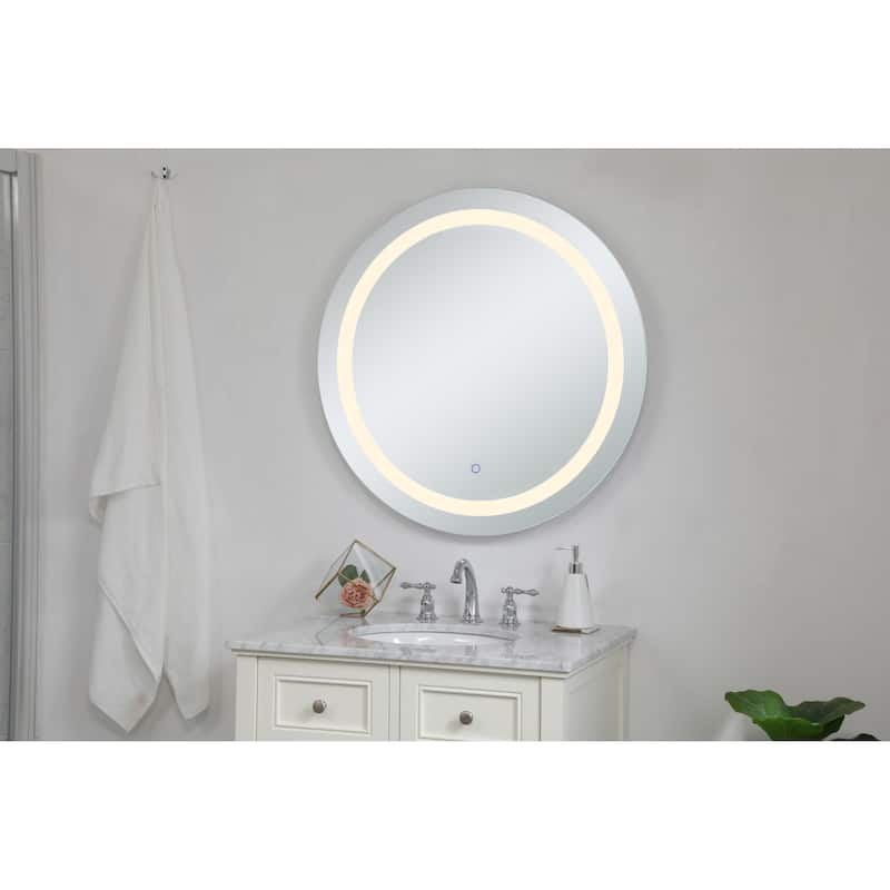 Elegant Lighting Helios 32" Circular Frameless Wall Mounted Lighted
