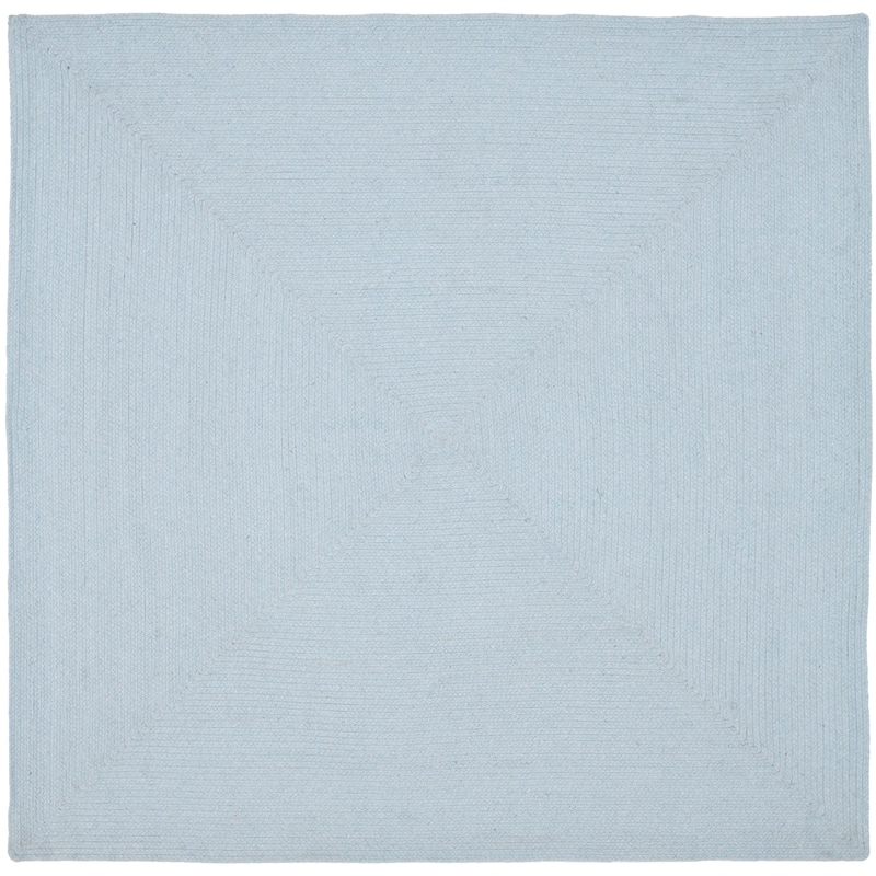 SAFAVIEH, Handmade Braided Alcidia Country Cotton Rug - 6' Square - Light Blue