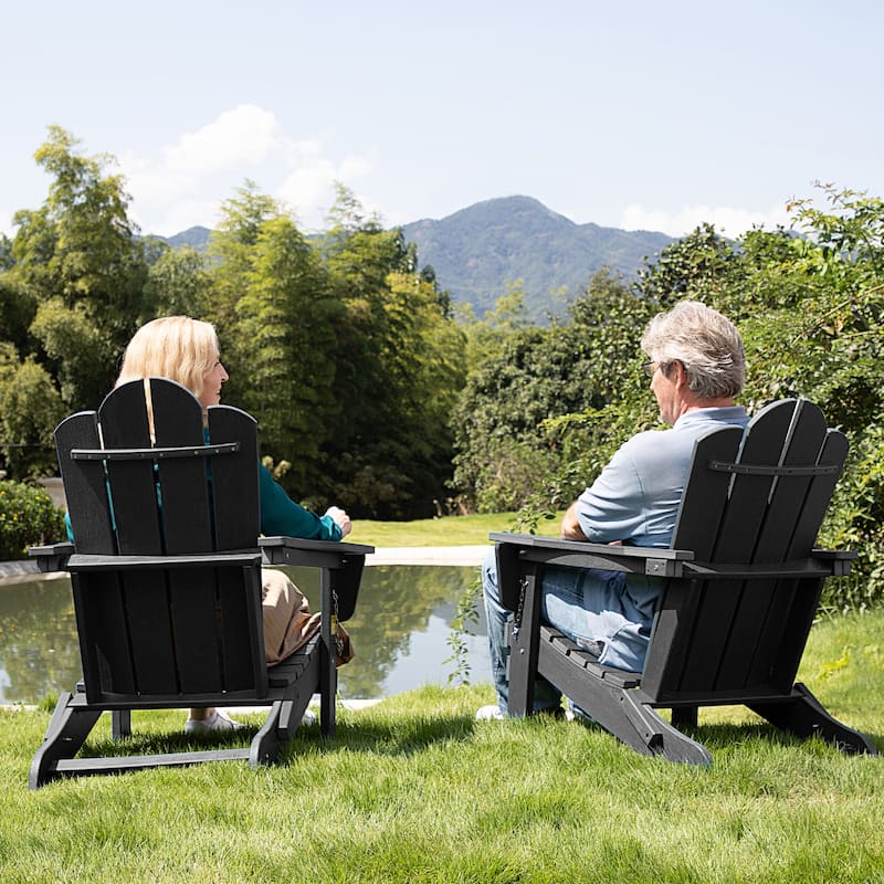 Outdoor HDPE Folding Classic Adirondack Chair All-Weather