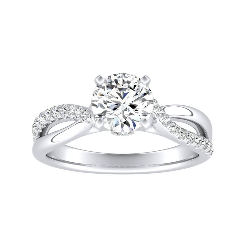 Auriya 14k Gold 3/4ctw Modern Round Diamond Engagement Ring (G-H, VS1-VS2)