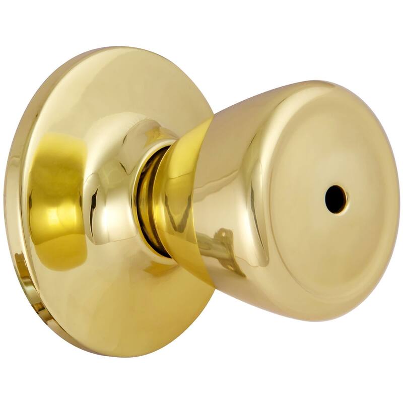 Design House Tulip Series Privacy Fits Doors 1-3/8" to 1-3/4" Thick - Polished Brass