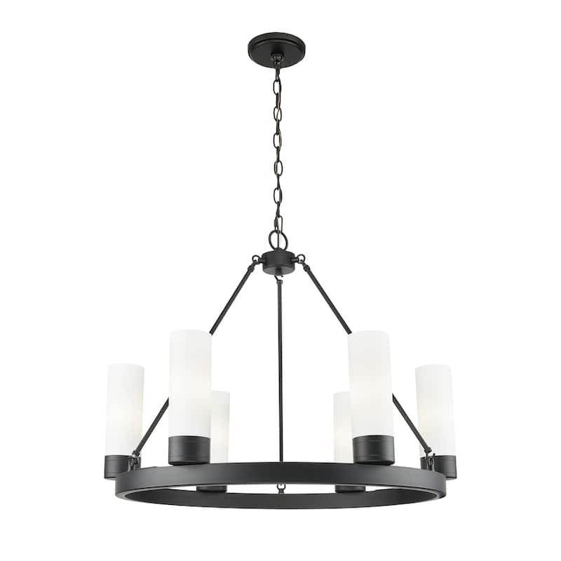 Innovations Lighting Downtown Urban - Boreas - 6 Light 29" Chandelier with 8" Shades