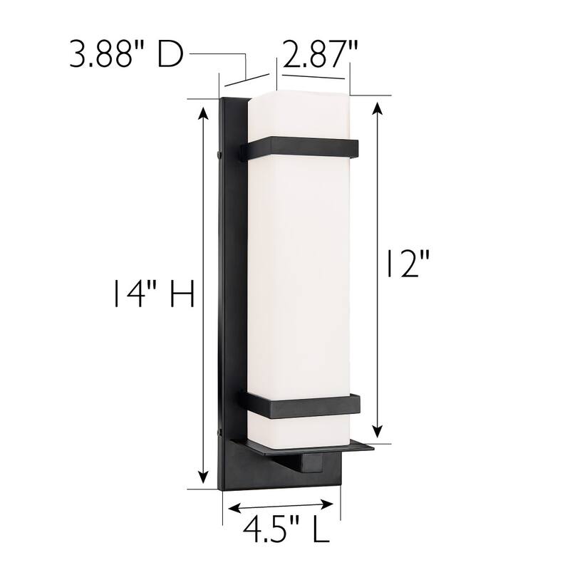 Design House 588590 Davis 14" Tall Outdoor Wall Sconce with Frosted