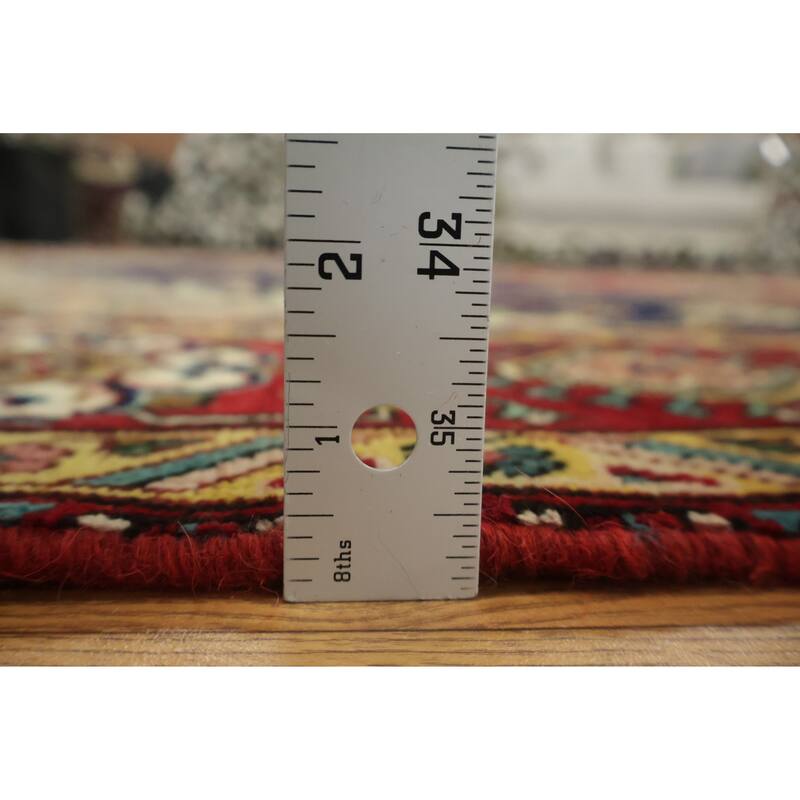 Hand Knotted Oriental 100% Wool Carpet Traditional Tribal Red Tabriz Area Rug - 10' 6'' X 7' 4''