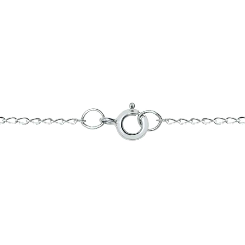 Marquee 10k White Gold Ruby and 1/6ct TDW Diamond Necklace (I-J, I1-I2)