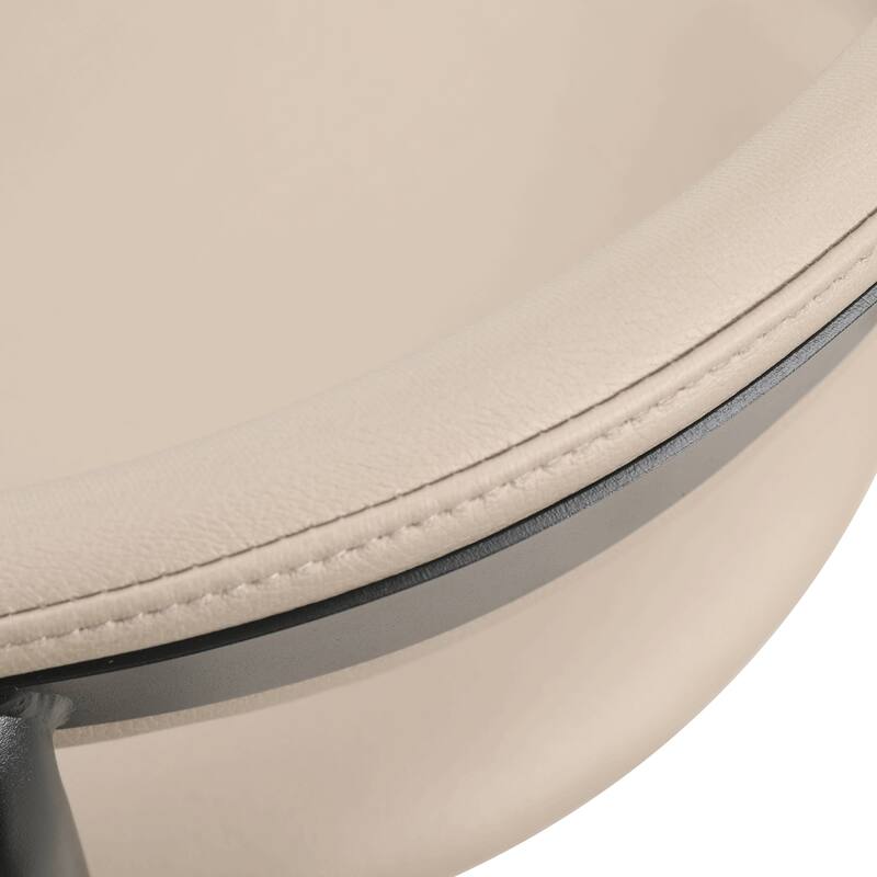 Polyster Bar Stool in Black Stainless Steel Lume Series by LeisureMod
