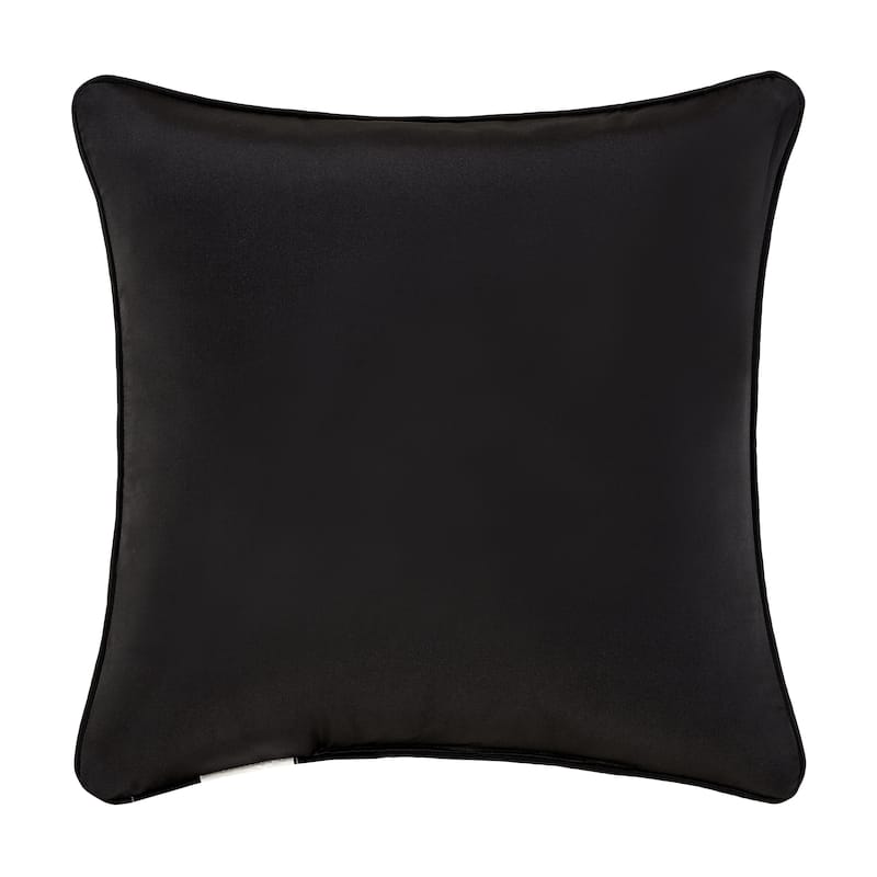 Calvari Black And Gold 20" Square Decorative Throw Pillow