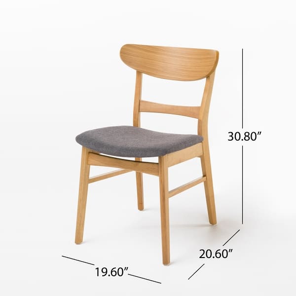 dimension image slide 6 of 7, Idalia Mid-Century Modern Dining Chairs (Set of 2) by Christopher Knight Home - N/A