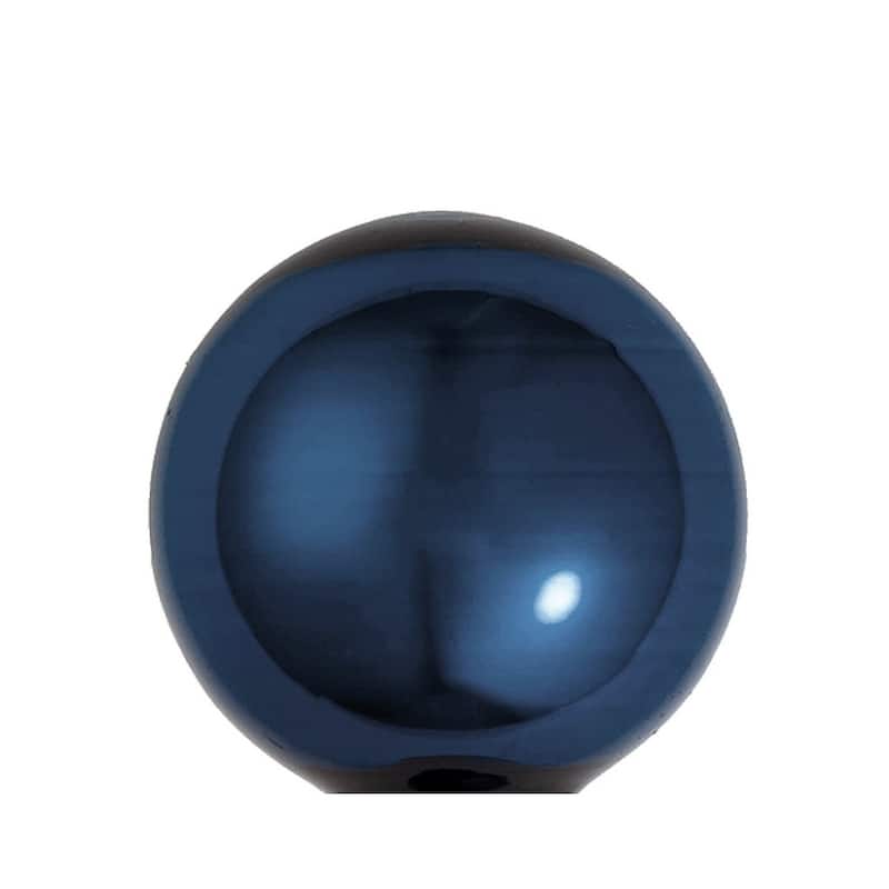 Pearl Glass Christmas Ball Ornaments 4.75" 120mm Midnight Blue 4ct
