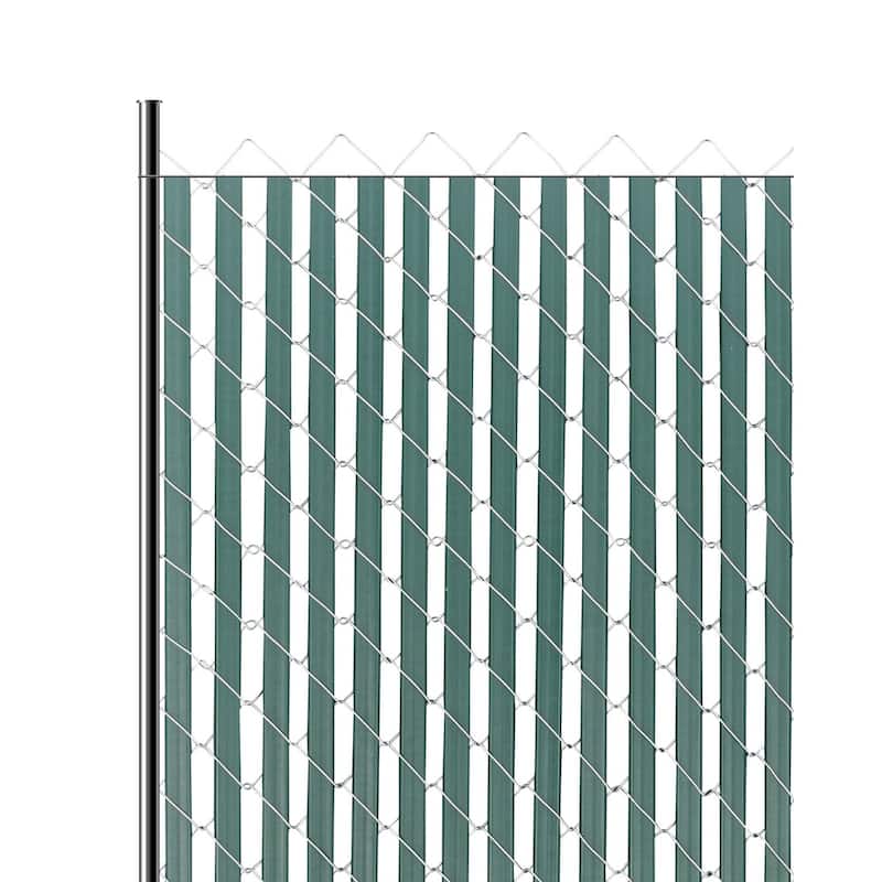 Green HDPE Double Wall Fence Privacy Slats, 44.5" with Locking Channel - 44.5" L x 1.09" W x 0.3" H - Green