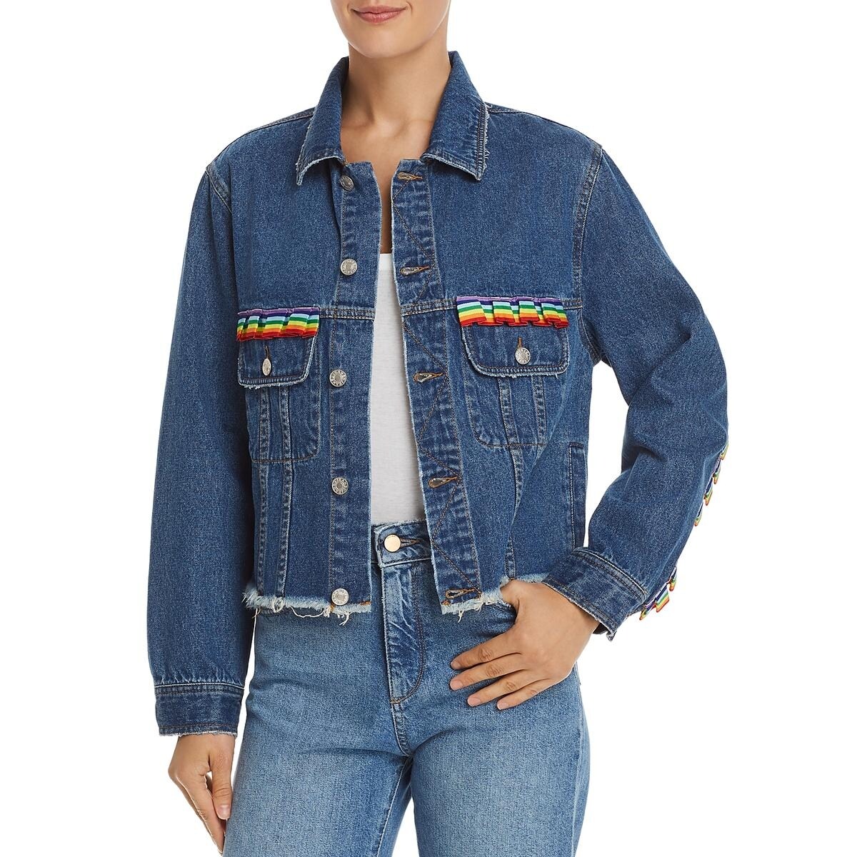 sunset and spring denim jacket