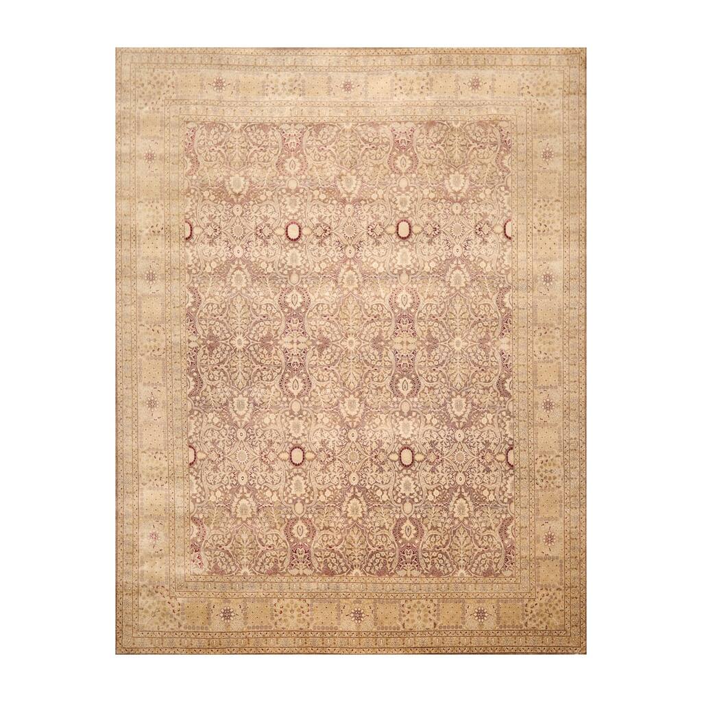 Hand Knotted Brown,Tan Persian Wool Oriental Area Rug (8x10) - 8' 1'' x 10' 2''