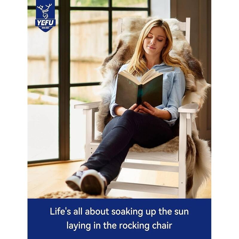 WINSOON All Weather Outdoor Rocking Chair, Set of 2