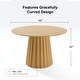 preview thumbnail 15 of 41, Solid Wood Round Dining Table for 4-8 People Nordic style
