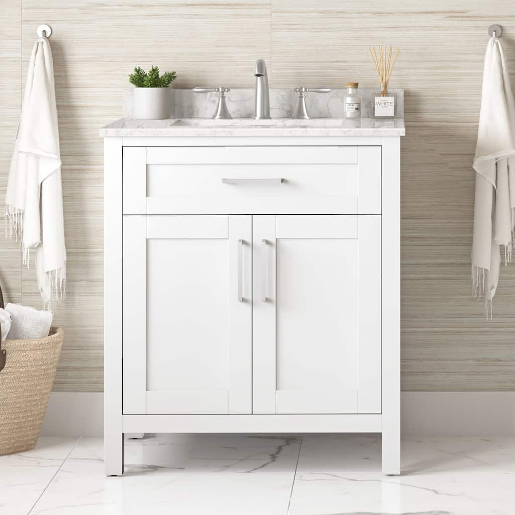 Tahoe 30 in. Bathroom Vanity with White Countertop