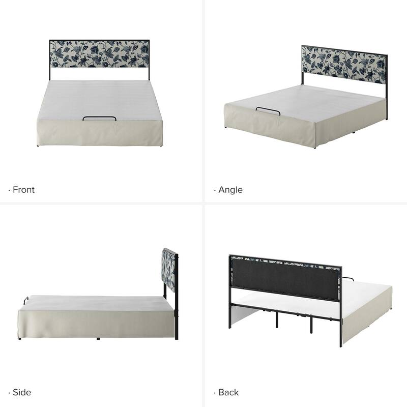 Oliver Modern Washable Slipcover Bed Upholstered Metal by HULALA HOME