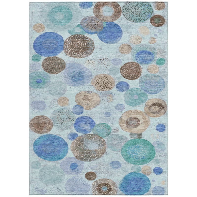 HomeRoots Geometric Transitional Rectangle Outdoor Rug