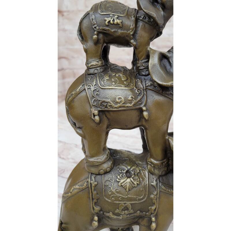 Collectible Bronze Elephant Safari Statue Art Figure Figurine Animal Hot Cast