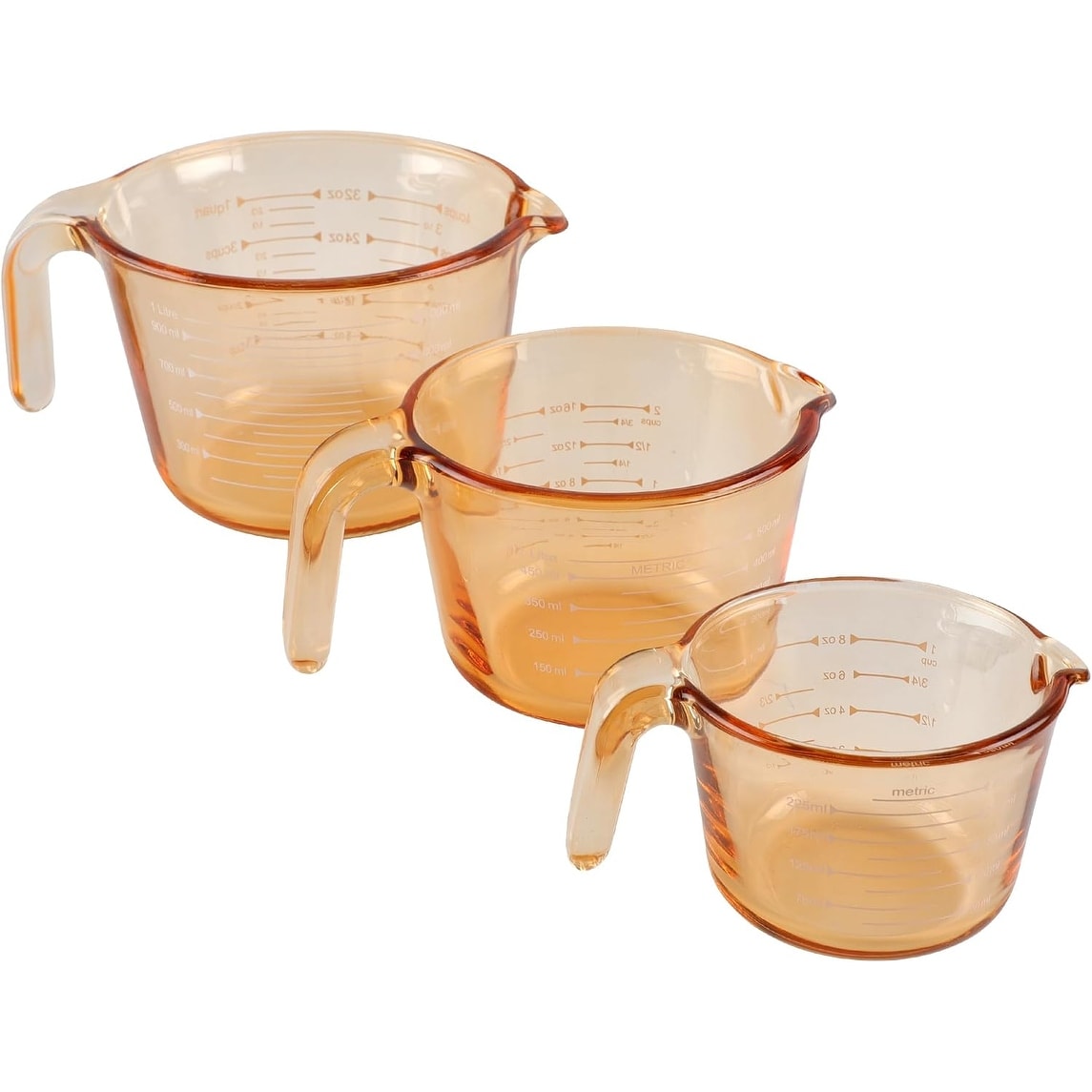 COOK WITH COLOR Glass Measuring Cups - Ideal for Cooking and Baking