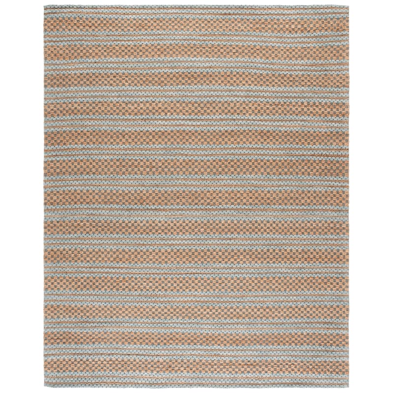 Martha Stewart by SAFAVIEH Handmade Tulia Jute Rug - 9' x 12' - Natural/Light Blue