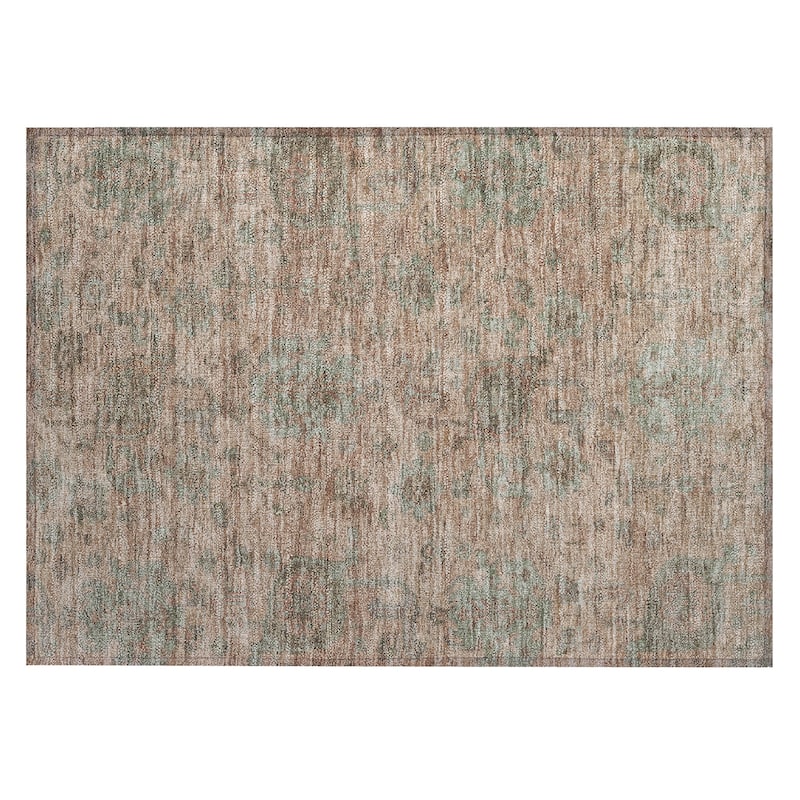 Machine Washable Indoor/ Outdoor Vintage Traditional Chantille Rug