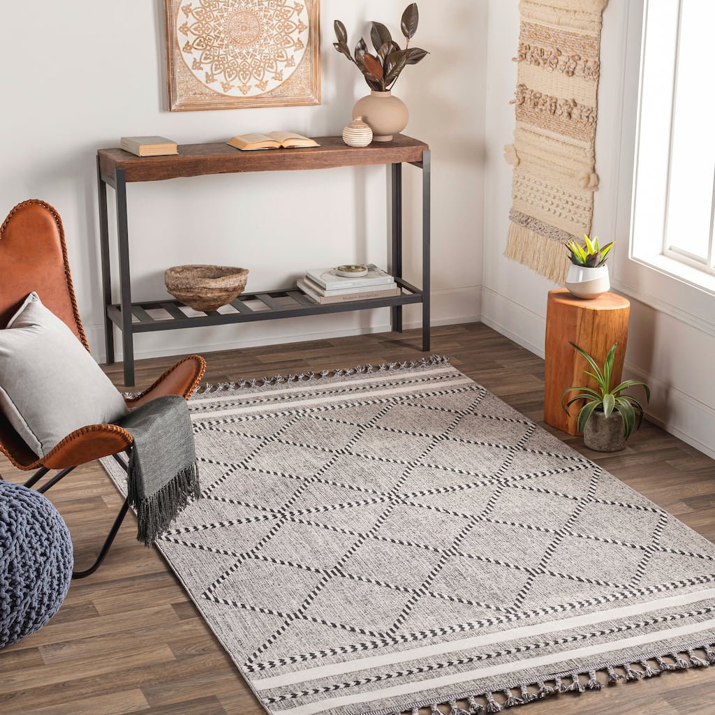 Livabliss Palermo Boho Trellis Area Rug
