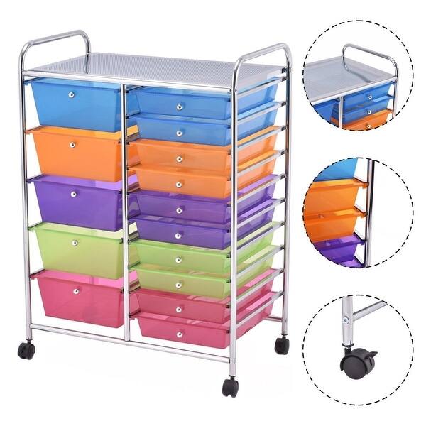 Shop 15 Drawer Utility Rolling Organizer Cart Multi Use Storage