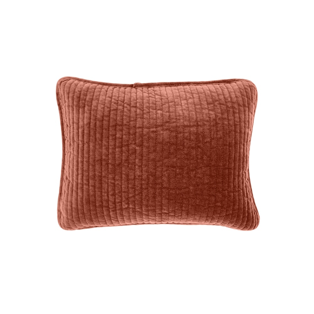 HiEnd Accents Stonewashed Cotton Velvet Boudoir Pillow