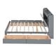 preview thumbnail 32 of 31, Queen Size Storage Platform Bed 4 Drawers Concise Design Wood Slat Support with Upholstered Headboard and Multi-Shelves