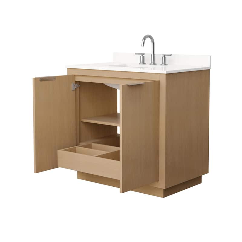 Maroni 36-inch Single Vanity, 3 Hole Quartz Top