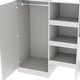 preview thumbnail 7 of 11, Grey Full Size Loft Bed with Built-in Wardrobe & Desk, Wood Loft Bed Frame with Storage Shelves & Drawers for Kids Teens Bedroom