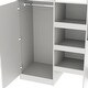 preview thumbnail 8 of 12, Grey Full Size Solid Wood Loft Bed with Built-in Wardrobe, Desk, Storage Shelves and Drawers