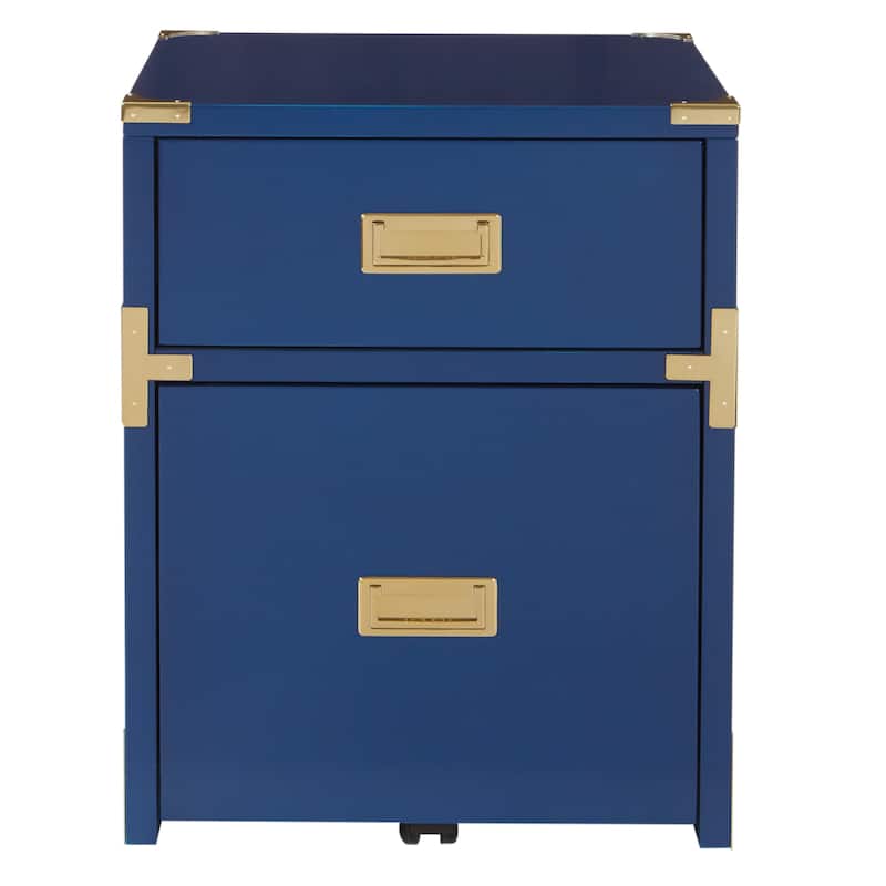 OSP Home Furnishings Wellington 2 Drawer File Cabinet - Blue