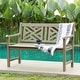 preview thumbnail 10 of 16, Cambridge Casual Isla 4-foot Teak Wood Outdoor Bench Weathered Grey