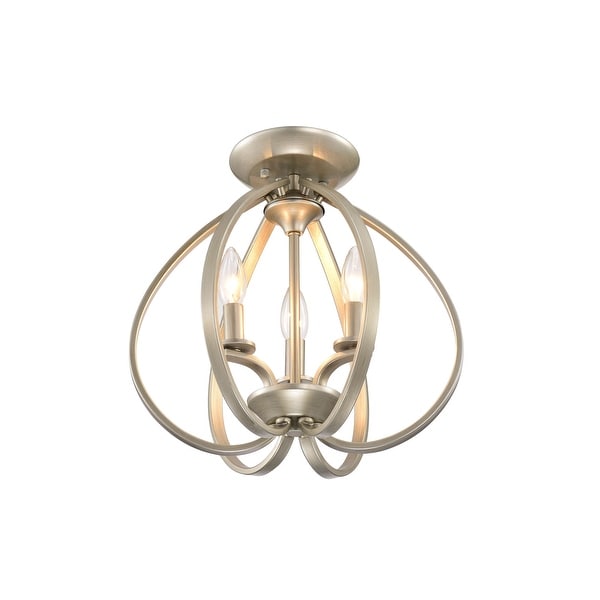 3 light Contemporary Sleek Curves Cradling Metal Flush Mount On Sale Bed Bath Beyond 31492107